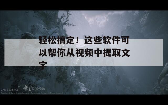 轻松搞定！这些软件可以帮你从视频中提取文字