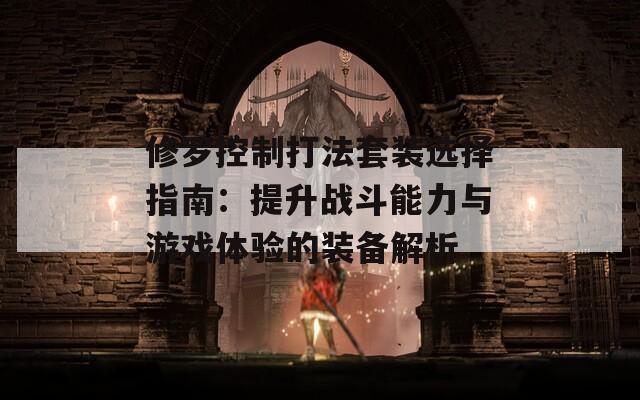 修罗控制打法套装选择指南：提升战斗能力与游戏体验的装备解析