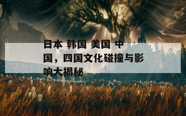 日本 韩国 美国 中国，四国文化碰撞与影响大揭秘