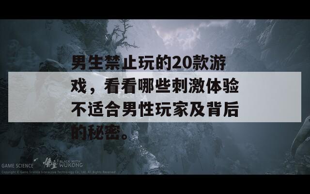 男生禁止玩的20款游戏，看看哪些刺激体验不适合男性玩家及背后的秘密。