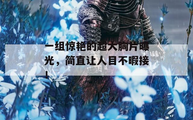 一组惊艳的超大胸片曝光，简直让人目不暇接！