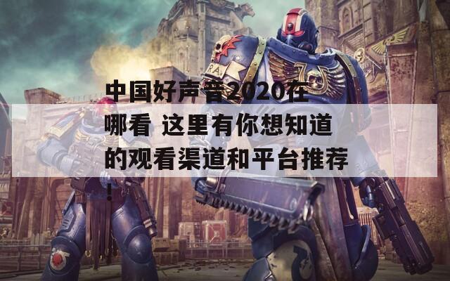 中国好声音2020在哪看 这里有你想知道的观看渠道和平台推荐！