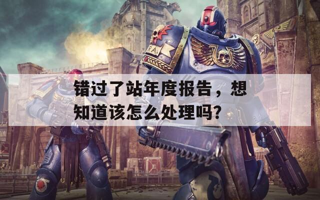 错过了站年度报告，想知道该怎么处理吗？