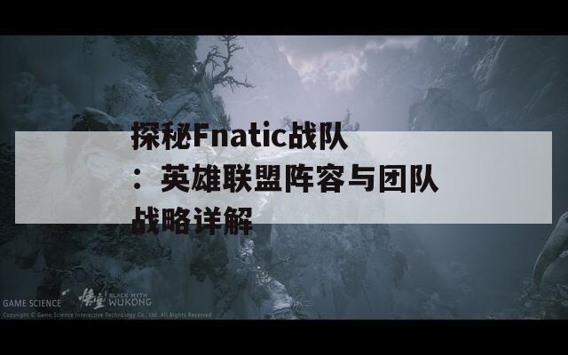 探秘Fnatic战队：英雄联盟阵容与团队战略详解