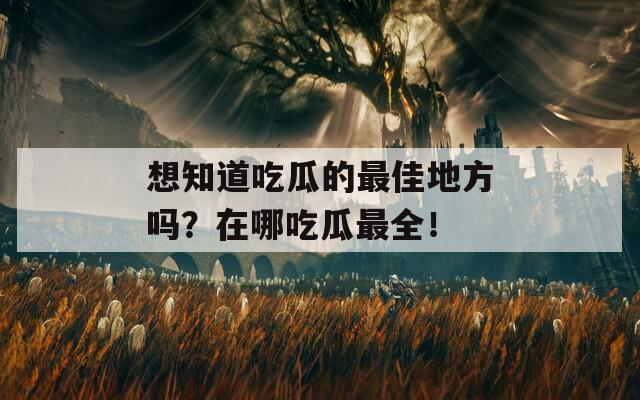 想知道吃瓜的最佳地方吗？在哪吃瓜最全！