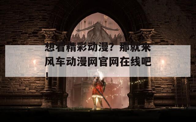 想看精彩动漫？那就来风车动漫网官网在线吧！