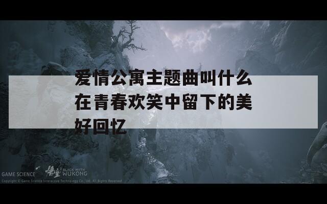 爱情公寓主题曲叫什么在青春欢笑中留下的美好回忆