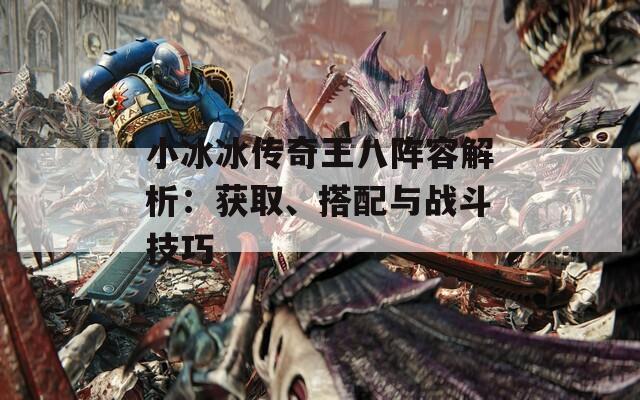 小冰冰传奇王八阵容解析：获取、搭配与战斗技巧