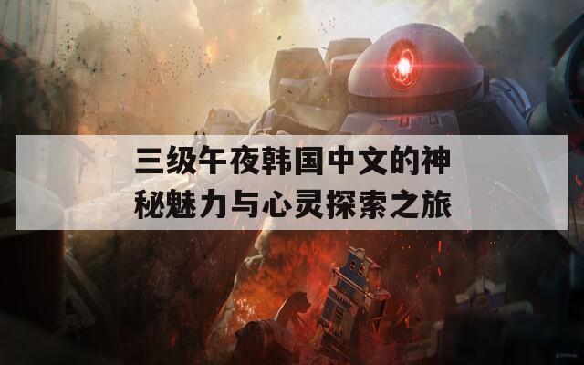 三级午夜韩国中文的神秘魅力与心灵探索之旅