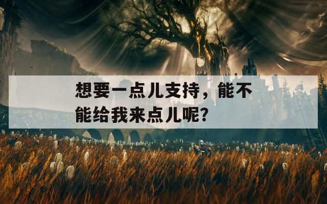 想要一点儿支持，能不能给我来点儿呢？