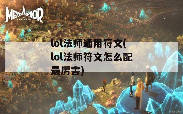 lol法师通用符文(lol法师符文怎么配最厉害)