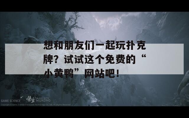 想和朋友们一起玩扑克牌？试试这个免费的“小黄鸭”网站吧！