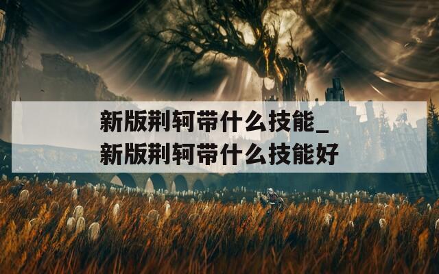 新版荆轲带什么技能_新版荆轲带什么技能好