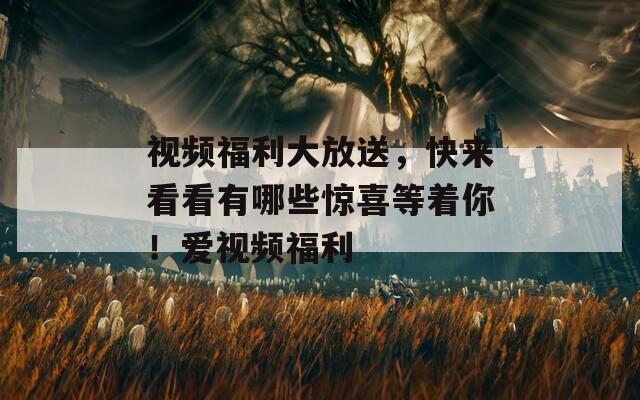 视频福利大放送，快来看看有哪些惊喜等着你！爱视频福利