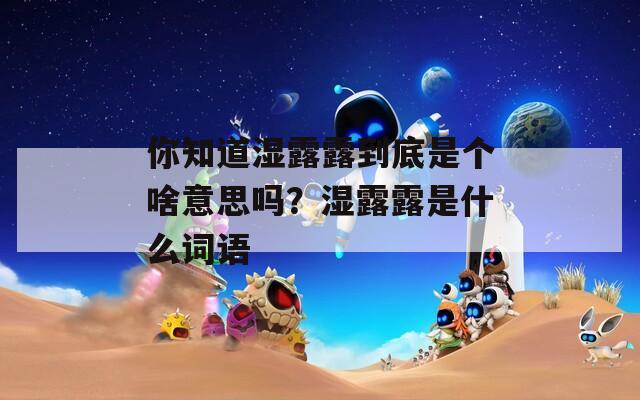你知道湿露露到底是个啥意思吗？湿露露是什么词语