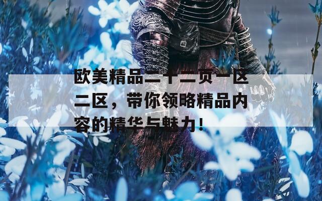 欧美精品二十二页一区二区，带你领略精品内容的精华与魅力！