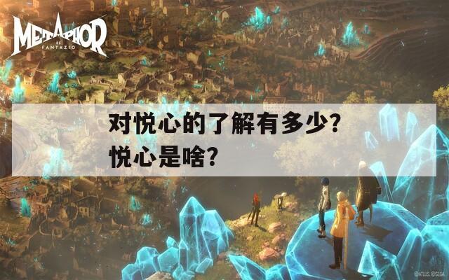 对悦心的了解有多少？悦心是啥？