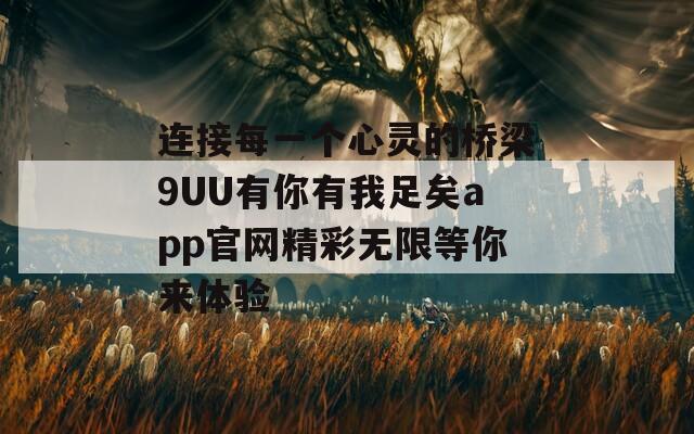 连接每一个心灵的桥梁9UU有你有我足矣app官网精彩无限等你来体验