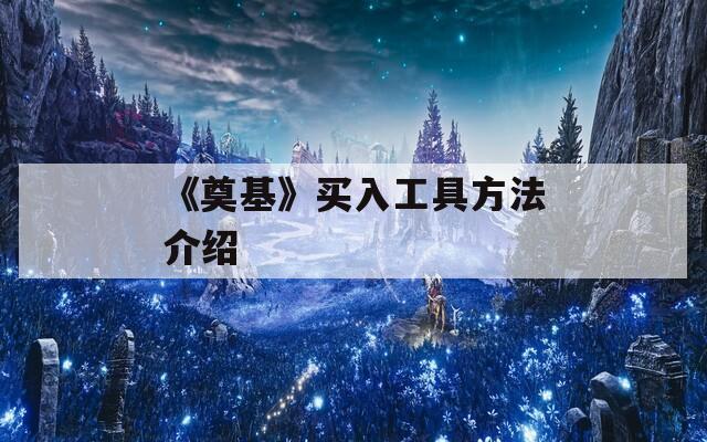 《奠基》买入工具方法介绍