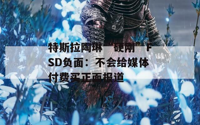 特斯拉陶琳“硬刚”FSD负面：不会给媒体付费买正面报道