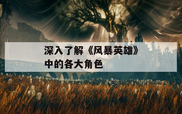深入了解《风暴英雄》中的各大角色