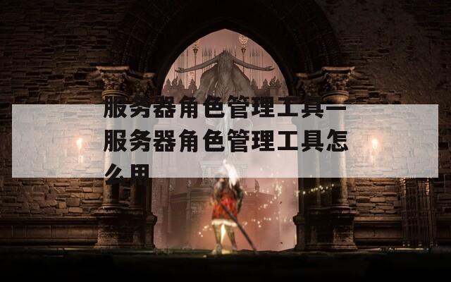 服务器角色管理工具—服务器角色管理工具怎么用